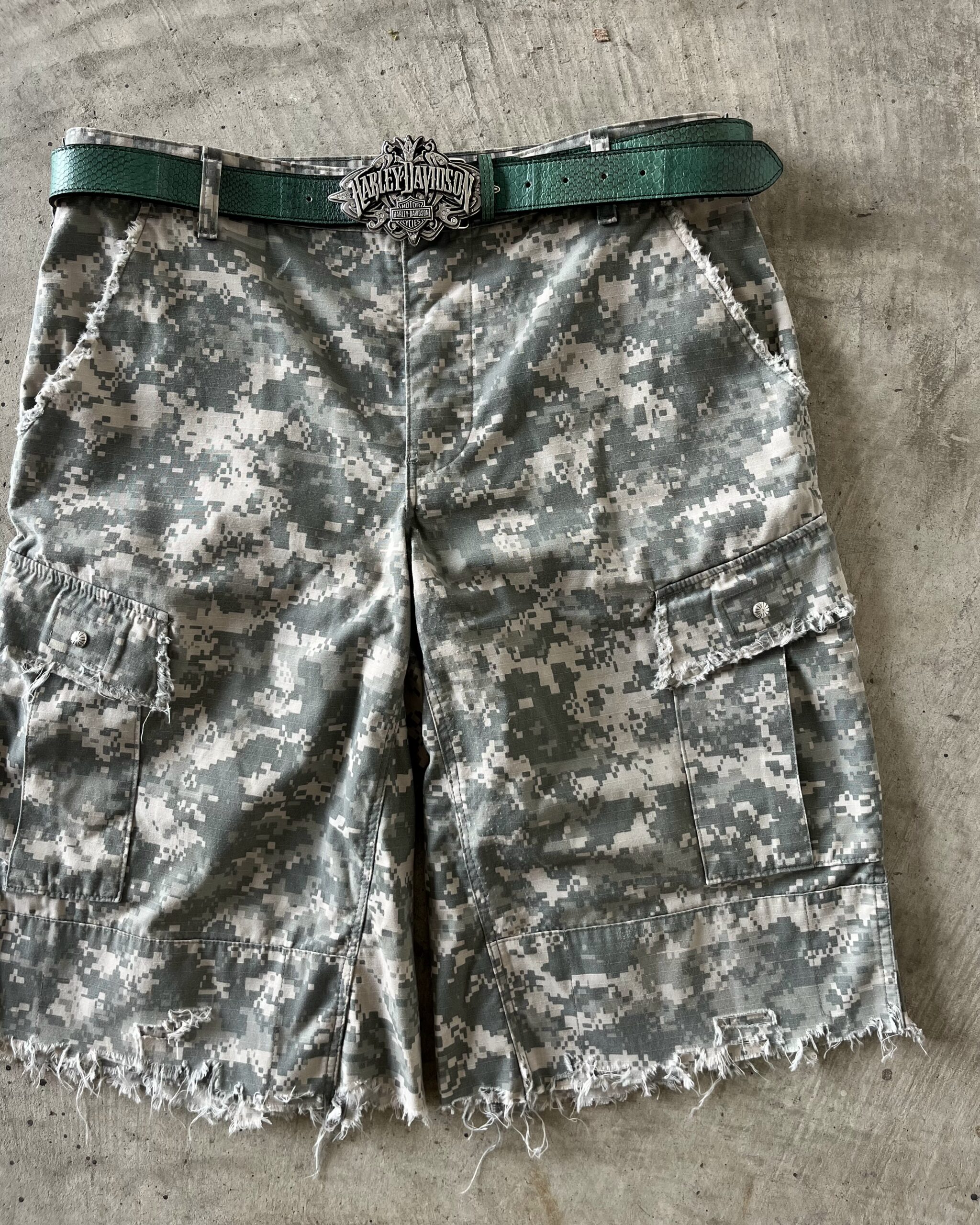 Xixbrand XIX distressed digital camo shorts  IMG_2220