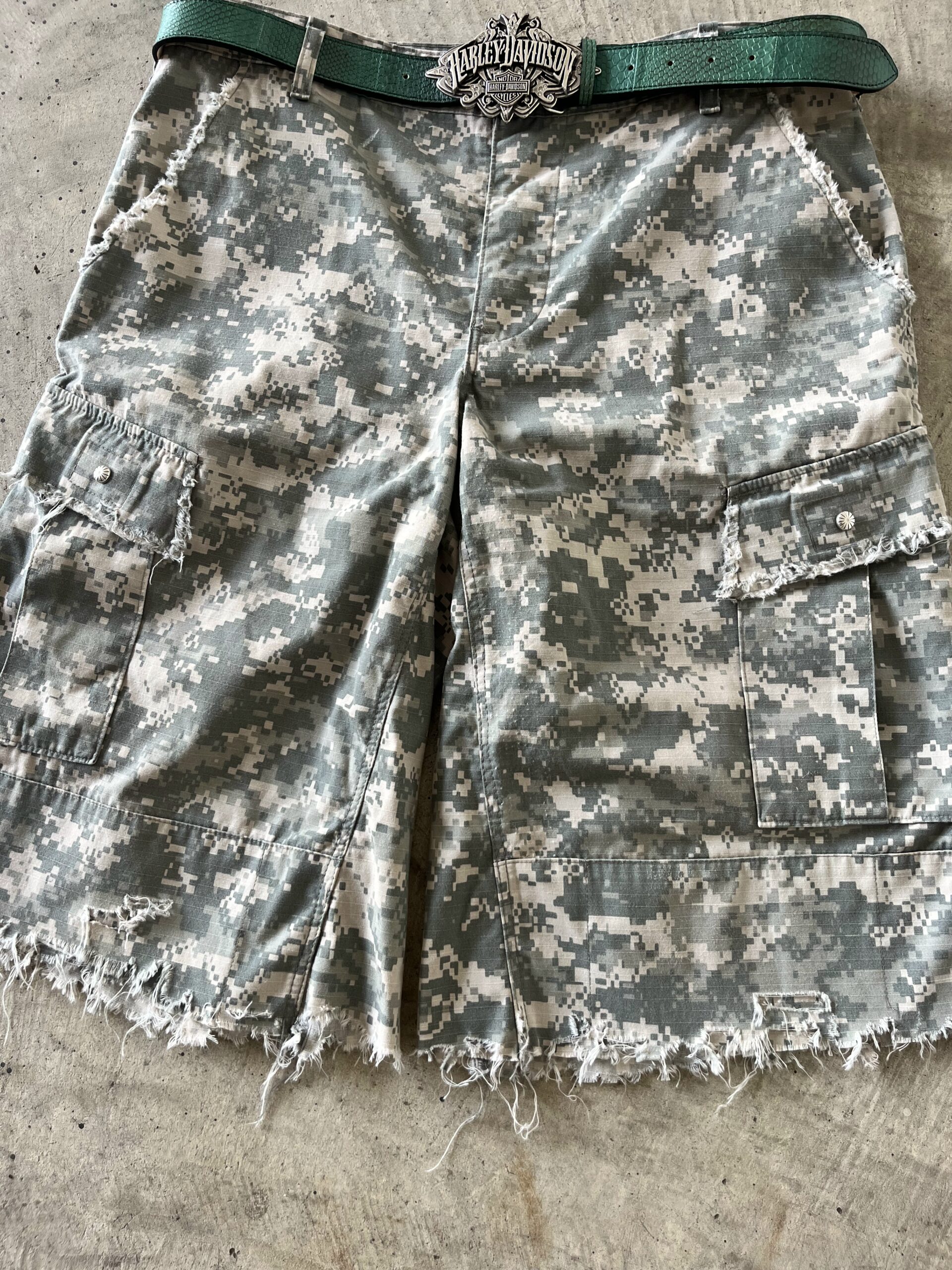 Xixbrand digital camo distressed shorts  IMG_2223